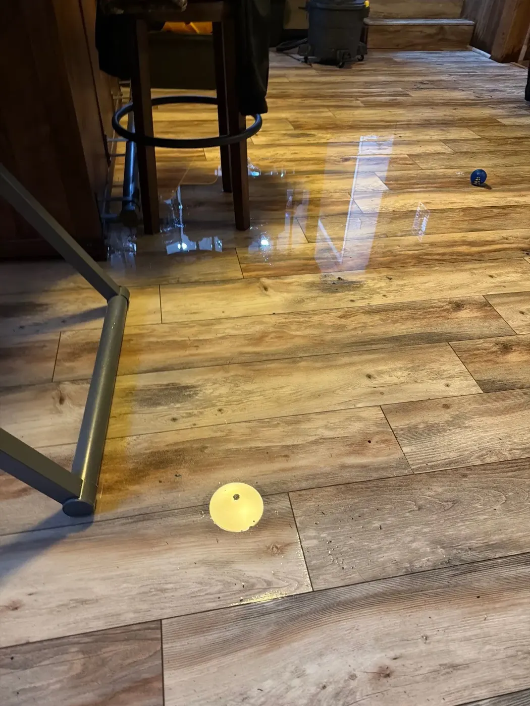 Moisture meter reading on drywall in Center Grove water loss