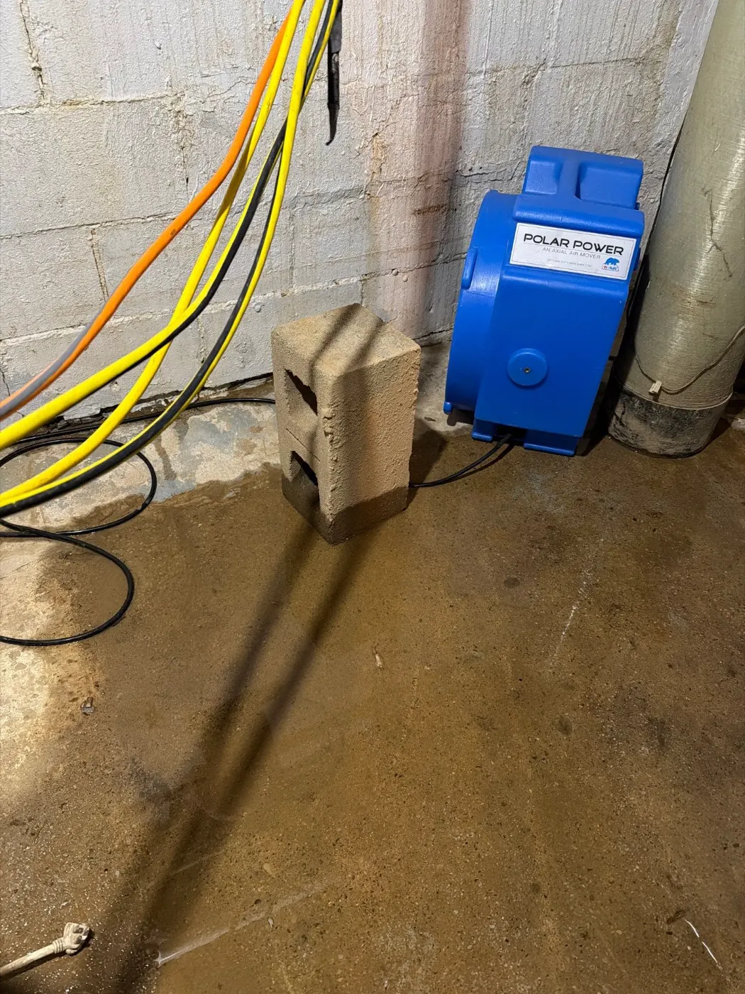 Basement water extraction in Center Grove Indiana home